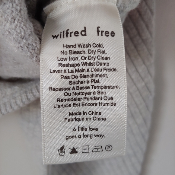 Aritzia Wilfred Lolan Cropped Sweater Light Grey Size XXS - Picture 16 of 16